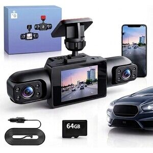4 Channel Dash Cam Recorder 360° Car Camera DVR Vehicle Video 4 Sides 64GB Loop